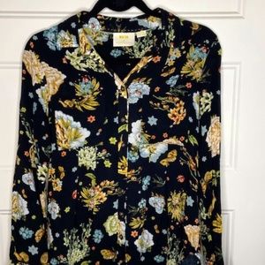 ANTHRO * Maeve Nature Themed Top size 6